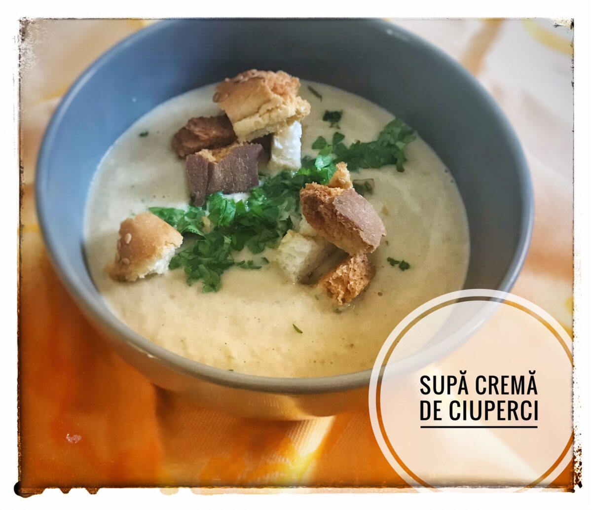Supă cremă de ciuperci